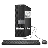 Dell Optiplex 3050 SFF Ordinateur de Bureau, Intel Core i5 6500, 8 Go de RAM, SSD de 256 Go, Wi FI, Bluetooth, Clavier QWERTY américain, Windows 11 Pro (reconditionné)