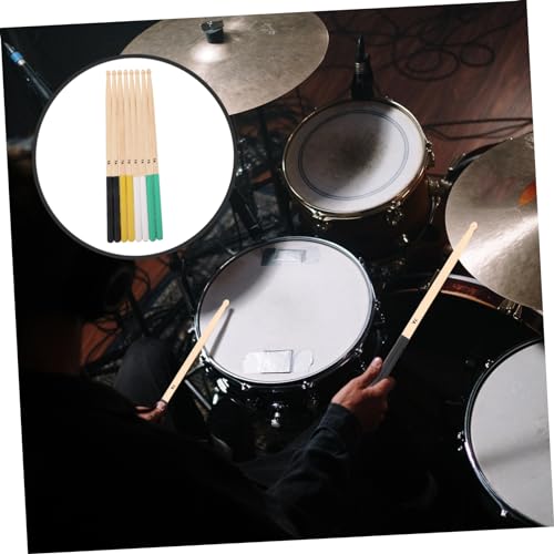 Baquetas Toddmomy de madera de arce, 4 pares, para práctica de batería, adecuadas para principiantes y profesionales, bares, cafés y conciertos miniatura 2