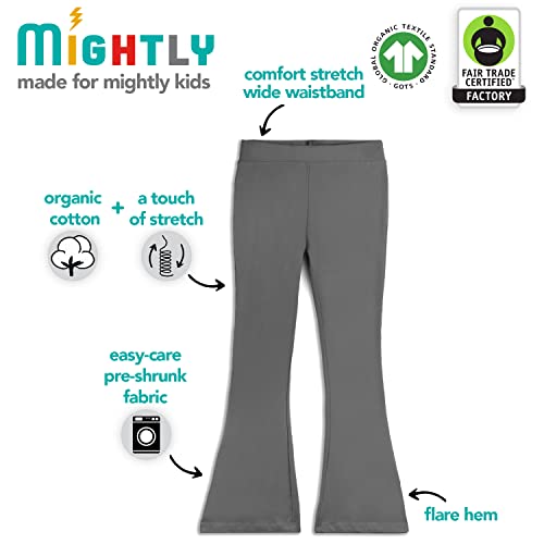 Mightly Girls' Flare Leggings | Organic Cotton Fair Trade Certified Pants for Toddler and Kids Clothes3