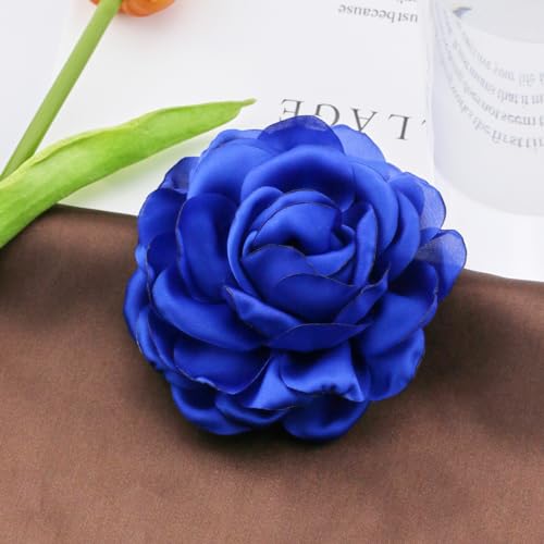 Image of CSIYANJRY99 Dainty Feather & Rose Flower Large Brooch Lapel Pins Delicate Elegant Handmade Flower Brooches Pin Classic for Wedding Party Dance Banquet for Women Dress Suit Ceremony Clothes Accessories Jewelry Valentine's Day Gifts