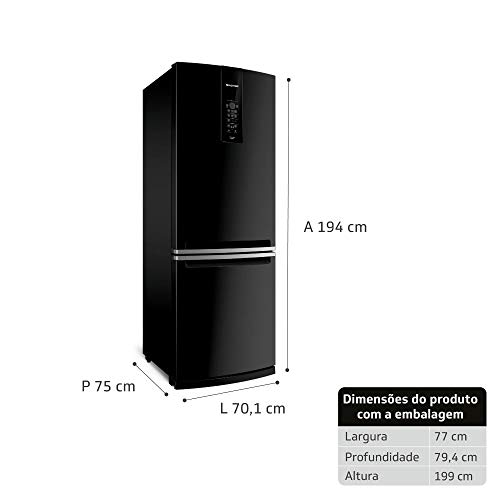 Geladeira Brastemp Frost Free Inverse 460 litros Preto com Freeze Control Advanced - BRE59AE 110V