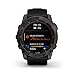 Garmin Fenix 7X Sapphire Solar, Larger Adventure smartwatch, with Solar Charging Capabilities, Rugged Outdoor Watch with GPS, Touchscreen, Wellness Features, Carbon Gray DLC Titanium with Black Band
