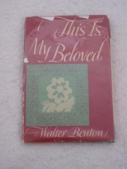 Hardcover Rare Walter Benton THIS IS MY BELOVED Alfred Knopf 1968 39th Printing Book