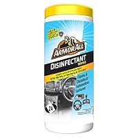 Armor All, 24 Disinfectant Wipes, Cleans and Disinfects All Car Surfaces In One Step, Kills 99.99% of Bateria and Virus, Freshness Lock, Ideal for Car & Motorcycle Detailing