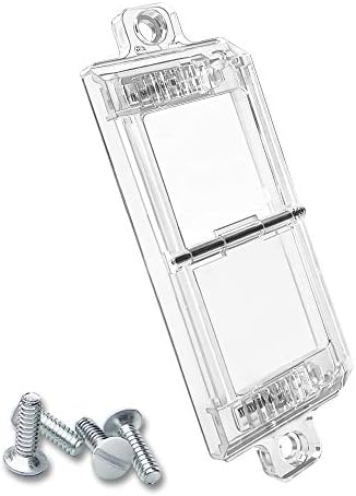 Rocker Light Switch Guard, ILIVABLE Child Proof Switch Plate Cover Guard Protects Your Lights or Circuits from Being Accidentally Turned On or Off by Children and Adults (Clear,Pack of 2)