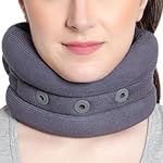 Premium Cervical Collar with Chin Support |Neck Brace for Comfort Pain Relieves | Neck Support Belt for Men And Women. (L, Grey)