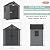 ZYJOYY Outdoor Storage Shed 6x4.4 FT with Floor, 16mm Resin Tool Shed for Backyard, Garden, Waterproof Lockable Storage House with Window & Vents for Patio Furniture, Bikes, Lawn Equipment, Dark Grey