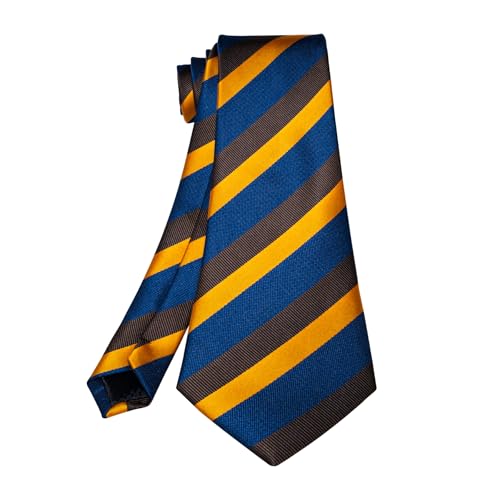 Image of 5PCS Mens Silk Designer Tie, Pocket Square, Cufflinks, Drilled Tie Ring and Lapel Pin Set for Wedding Groom Party