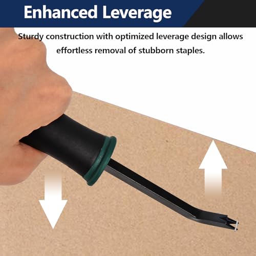 Heftklammernentferner, Polsternagelentferner Werkzeug strapazierfähiger Heftklammerentferner Büroklauenwerkzeug Festigkeit Heftklammerabzieher Nagelabzieher Metallkopf Nagelabzieher Werkzeug-Grün