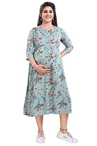 mamma's maternity Mamma's Women's A-Line Knee Length Maternity Dress-picture-19