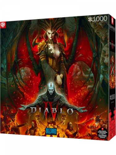 Good Loot Gaming: Diablo IV Lilith - 1000 Piece Jigsaw Puzzle - Game Puzzle - Screen Effect - for Video Game Fans - Gamer Puzzle -for Adults and Children 12+ - 27" X 19"