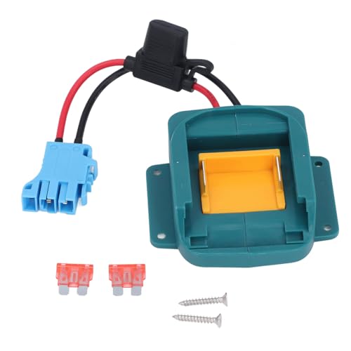 Battery Adapter 18V Battery Conversion Kit with Wire Harness Connector Holder for BL1850 BL1860 Kids Riding Toy Child Toys Electric Vehicles (Blue Connector)
