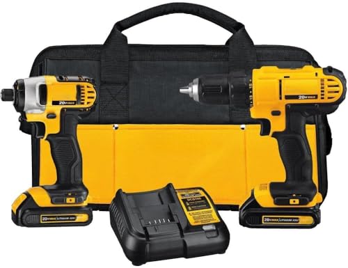 Fits DEWALT 20V MAX Cordless Drill and Impact Driver, Power Tool Combo Kit with 2 Batteries and Charger (DCK240C2) -  TAMEN, Fits DCK240C2