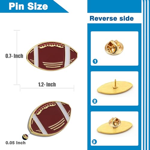 Image of 6 /12 /50 /100Pcs Football Sports Enamel lapel Pin School Sports Pins For Student School Backpack Hat Decor