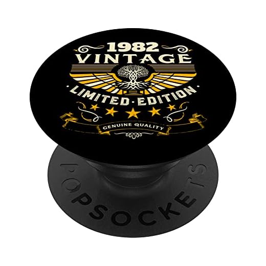 Retro 1982 cumpleaños Pop Socket divertido regalo de cumpleaños 1982 1982 PopSockets PopGrip Intercambiable