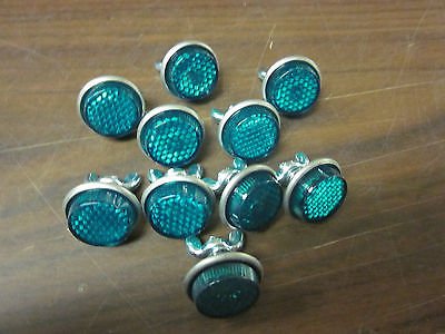 LOT of ~10 ~ Green ~ License Plate Bolt Reflector Bike Fasteners