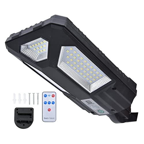 Luz de pared para exteriores, lámparas solares, lámpara de calle con sensor de movimiento de 87 LED, grado de protección IP65, luz solar multifuncional bidireccional para exteriores con control remoto