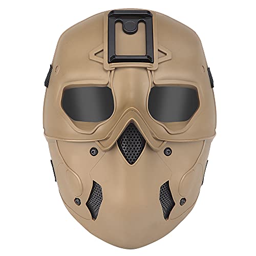 Tenoburian Tactical Airsoft Mask Full Face Protection Wild Mask with NVG Mount for Halloween Cosplay Costume Movie