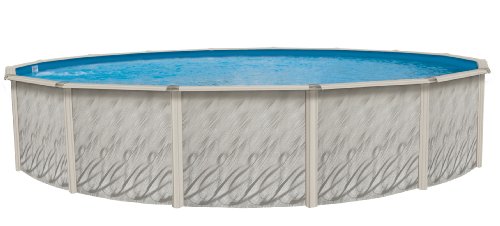 Meadows Reprieve 24' Round AboveGround Swimming Pool|52' Height|Resin Protected Steel-Sided...