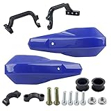 FLORENTER Viento ProteccióN Manos Protector Barandilla Carreras Callejeras 7/8' Protector Mano Plástico General 22mm 28mm Motocicleta Cross-Country Moto Guardamanos(Bule)