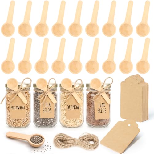 HANSGO Mini 3 Wooden Teaspoons (24-Pack)