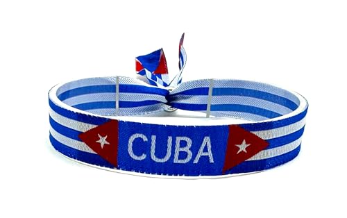 Movilear Pulsera Cierre Metalico Ajustable Unisex Hombre y Mujer Regulable Bandera Cubana Cuba