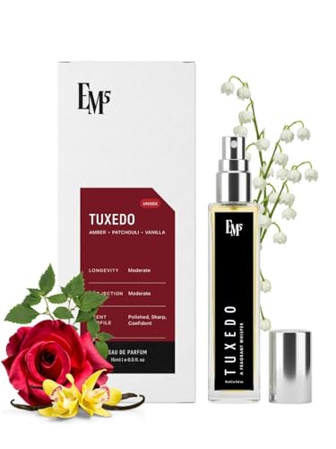 Image of EM5 Tuxedo Unisex Perfume | Patchouli Amber Fresh Spicy | Eau De Parfum Spray for Men & Women | Gift for Him /Her | 15 ml