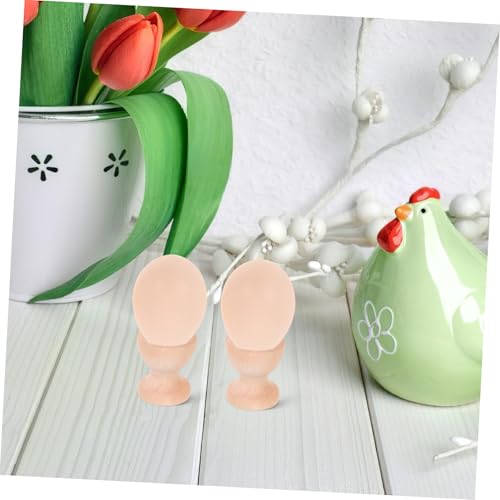 Cabilock 12 Stück Teiliges Set Unvollendete Holz Eierbecher zum Bemalen Natürliche DIY Holz Eierständer für Vielseitig Nutzbar als Eierhalter für Küche Restaurant und Osterdekoration – Bild 5