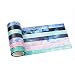 Washi Tape Set of 7 Rolls - Natural Galaxy Water Color Aurora Decorative DIY Japanese Masking Adhesive Sticky Paper Washi Tape Set (Width: 15mm)