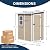 CDCASA 5x4 FT Resin Storage Shed, Waterproof Sheds & Outdoor Storage with Floor & Window & Lockable Door, Tool Shed for Garden, Patio, Backyard