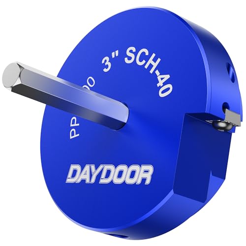 Image of DAYDOOR 3'' PVC Pipe Reamer, 3-Inch PVC Fitting Saver | 4-Sided Carbide Blade Hub Saver, Socket Saver Plumbing Tool for Sch.40 PVC, CPVC, ABS, Fit Standard 1 /2 inch Drills