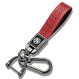 1pcs Genuine Leather Car Logo Keychain Suit for BMW 1 3 5 6 Series X5 X6 Z4 X1 X3 X7 7 M Series Key Chain Keyring Family Present for Man and Woman