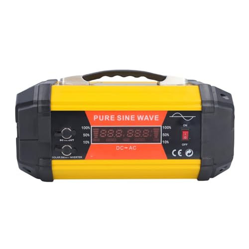Image of YUKERMARB 800W, ABS Pure Sine Wave Car Inverter 12V to with LCD Display 2 Outlets 2 USB Ports, 1600W Peak for Car Boat Travel Outdoor Charging
