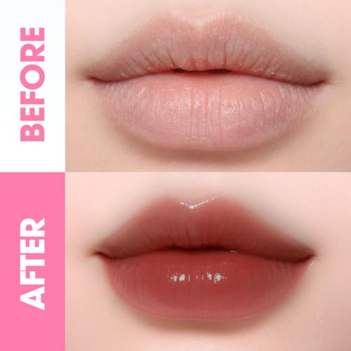 Image of Glassy Glow Lip Stain Tint - Long Lasting Lip Velvet | Clicker Pen Type | Pure Silicone Tip | Airless Fresh-Lock | Smudge-Proof | High-Shine Finish | 5ml | Made in Korea (02 Berry)