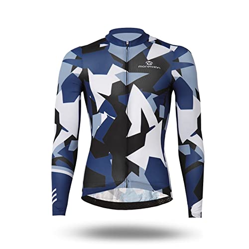 Morethan サイクルジャージ 半袖 長袖 サイクリングウェア 自転車 (炭素繊維入り/UVカット/ポケット付き) HVP-022/LVP-022、長袖(空)、S