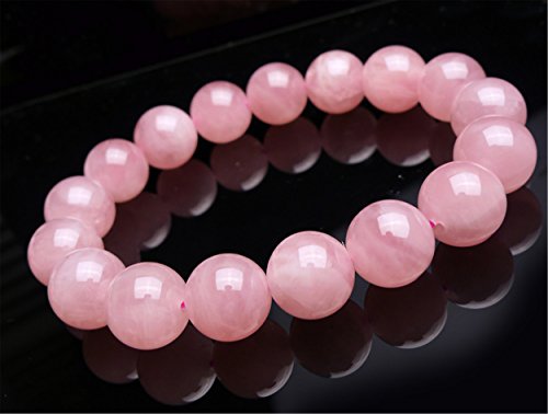 Quartz rose naturel de Madagascar perles rondes 13mm de qualité gemme supérieure