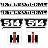 IHC International 514 Schwarz Weiß Groß Schlepper Traktor Aufkleber Klebefolie
