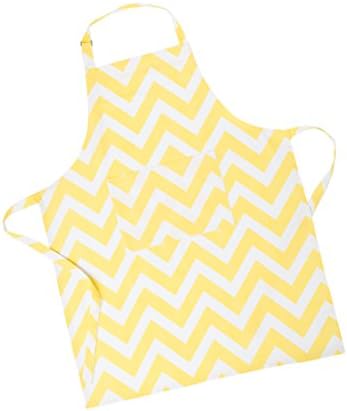 LinenTablecloth Yellow and White Chevron Chef Apron