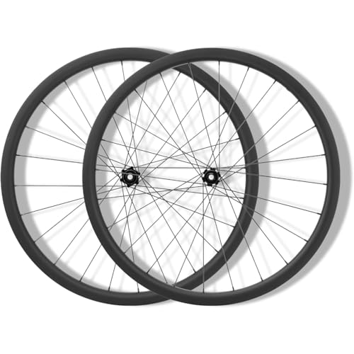 NBTRXWAFR Fibra De Carbono Bicicleta De Carretera Juego De Ruedas Altura 700C 28/32/35/38/42/45/50/55/60/65/73Mm Todo Eje Freno De Disco Central 24H Buje para 8/9/10/11/12 Velocidad Cassette,32mm