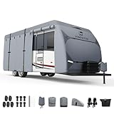 ✔【Upgraded Material】We upgrade rv cover top from 3 layers to 7 layers now! More durable and lasting. Top 7-ply non-woven fabric with built-in waterproof membrane and anti-UV treatment help to better avoid aging, disintegration and tearing due to expo...