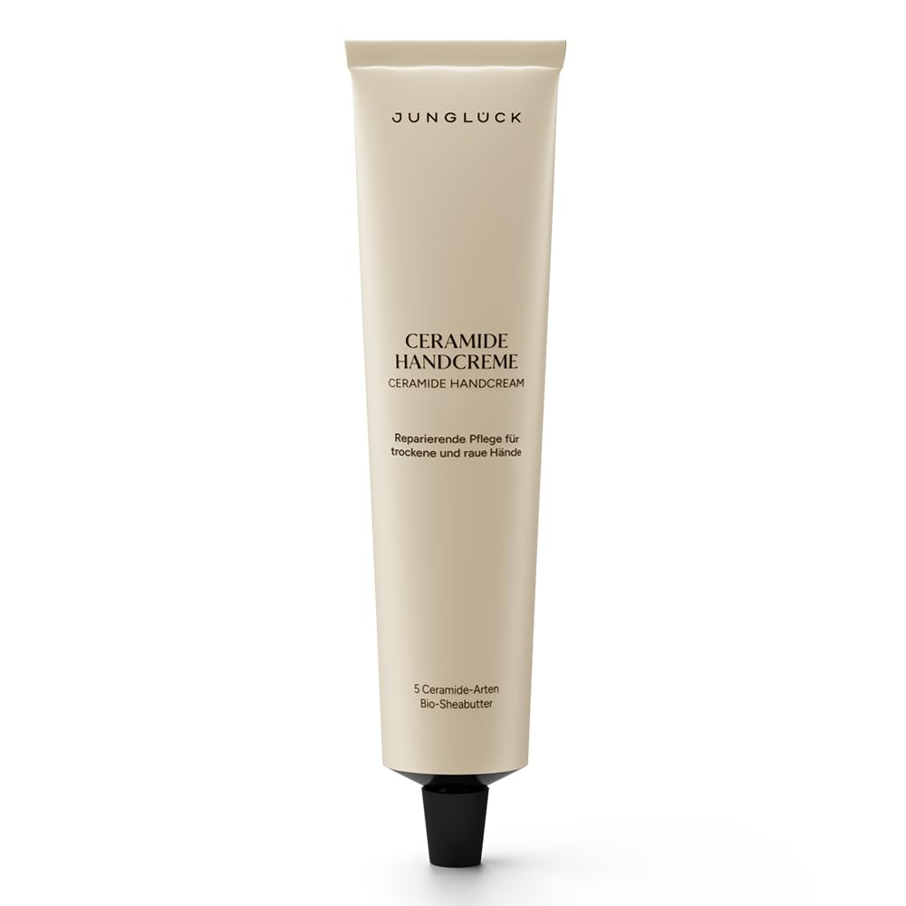 JUNGLÜCK Ceramide Handcreme - Vegan | Feuchtigkeitsspendende Pflege für trockene und raue Hände - Schnell einziehende Creme mit 5 Ceramiden für intensive Pflege mit Bergamotte & Orangenblüte Duft