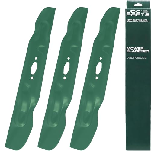 UDC Parts 742-05086 Diamond (S-Pattern) Mower Blades Replacement for Cub Cadet 54 Inch ZTS2 742P05086 Craftsman CMXGZAM110194 Z5800 T3200 Z7600 TT440 Troy Bilt 490-110-C194 ZT1 ZT2 / 3 Pack High Lift