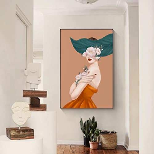Tableau triptyque fleurs et art abstrait | Impression haute définition sur toile 20x30 cm
