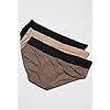 Warners-Womens-Blissful-Benefits-No-Muffin-Top-3-Pack-Hipster-Panties Warner's Women's Blissful Benefits No Muffin 3 Pack Hipster Panties, Black/Toasted Almond/lace dot Print, L