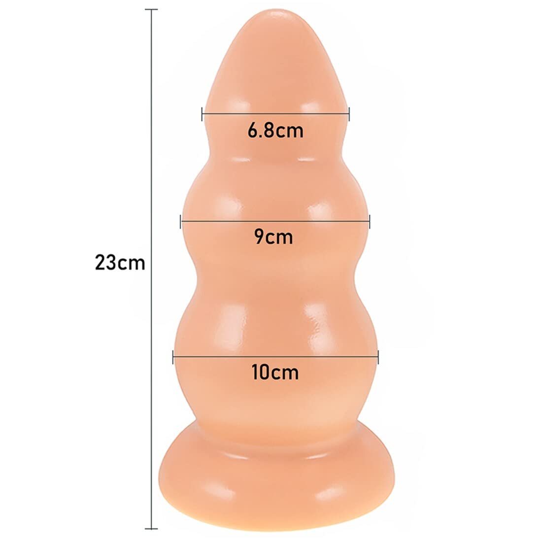 Plug anale anale Stimolare l'ano enorme plug anale Sex Toys Giocattolo anale morbido oversize Anal (dilatatore anale nero)