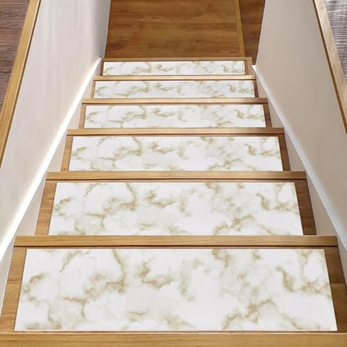Peldaños de mármol marrón antideslizantes para escaleras de madera pack de 15 alfombras lavables