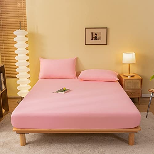Taie d'oreiller et drap-housse uni avec élastique bonnet de matelas 48x74cm