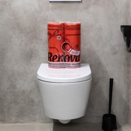 Miniatura 5 de Renova Red Label Maxi papel higiénico, color rojo, paquete de 1