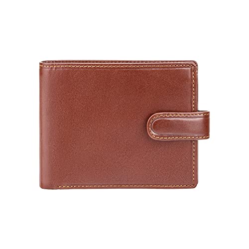Visconti Monza 5 Quad Fold Soft Leather Italian Glazed Wallet (Brown)