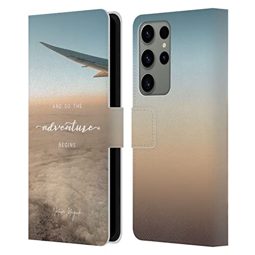 Étui Samsung S23 Ultra Anti Choc Portefeuille Cuir Motif Avion